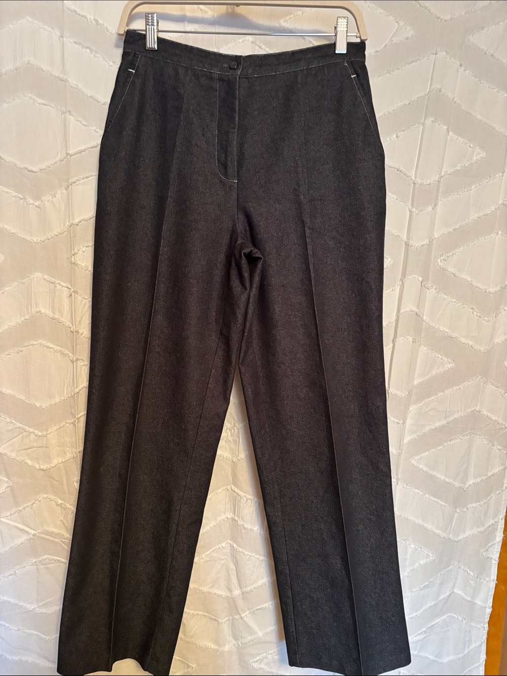 Women’s Dark Blue Dress Pants - Classic Straight Leg